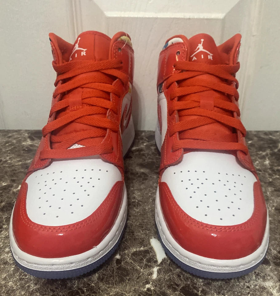 Air Jordan 1 Mid SE (GS) Shoes Chile Red White